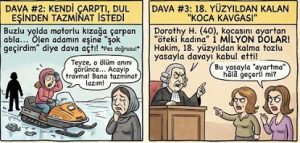 eşinden tazminat istedi